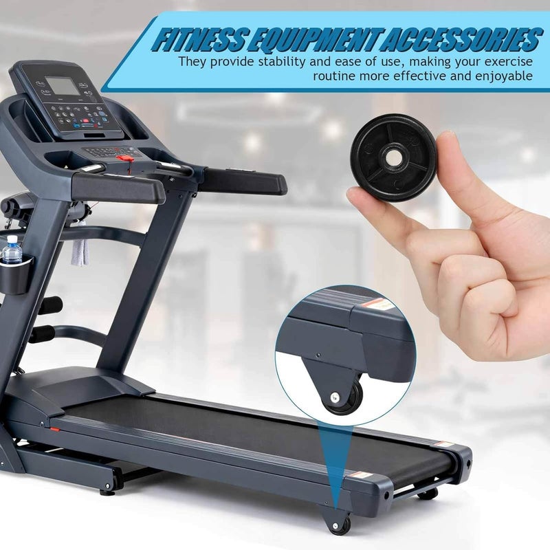 SOLUSTRE 4pcs Fitness Equipment Caster Wheels for Treadmill Exercise Bike Roller Design for Easy Mobility Smooth Operation Versatile Use Home Gym - Image 2